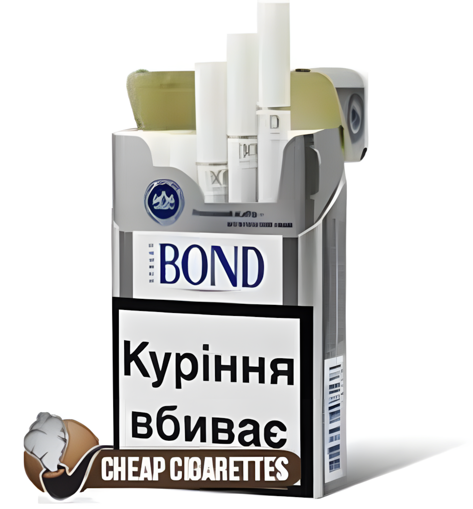 Bond Street Silver Selection King Size cigarettes, 20-stick hinge-lid box, front view