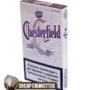 Chesterfield Agate White Super Slims cigarettes, 20-stick flip-top box, front view