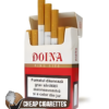 Doina Red King Size cigarettes, 20-stick hinge-lid box, front view