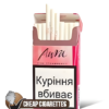 Esse Aura Pink Strawberry Super Slims cigarettes, 20-stick hinge-lid box, single pack front view