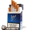 Gauloises Blondes Blue King Size cigarettes, 20-stick hinge-lid box, front view