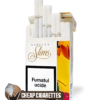 Karelia Silver Slims cigarettes, 20-stick flip-top pack, front view