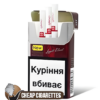 LD Red Compact cigarettes, 20-stick flip-top box, front view