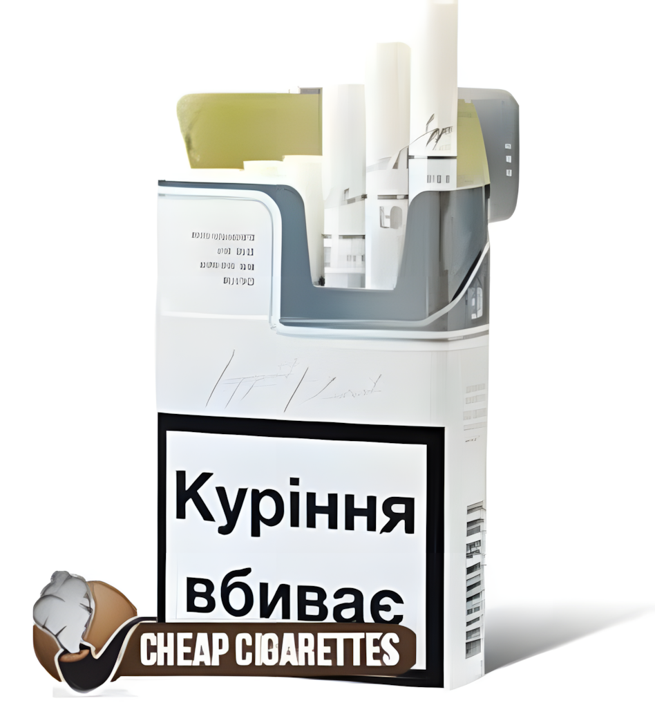 LD Silver King Size cigarettes, 20-stick hinge-lid box, front view
