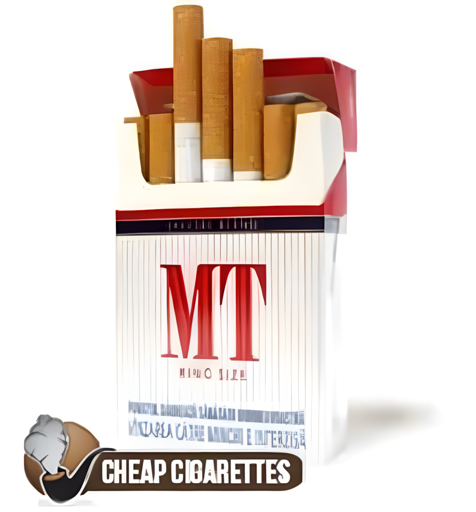 MT Red King Size cigarettes, 20-stick flip-top box, single pack front view