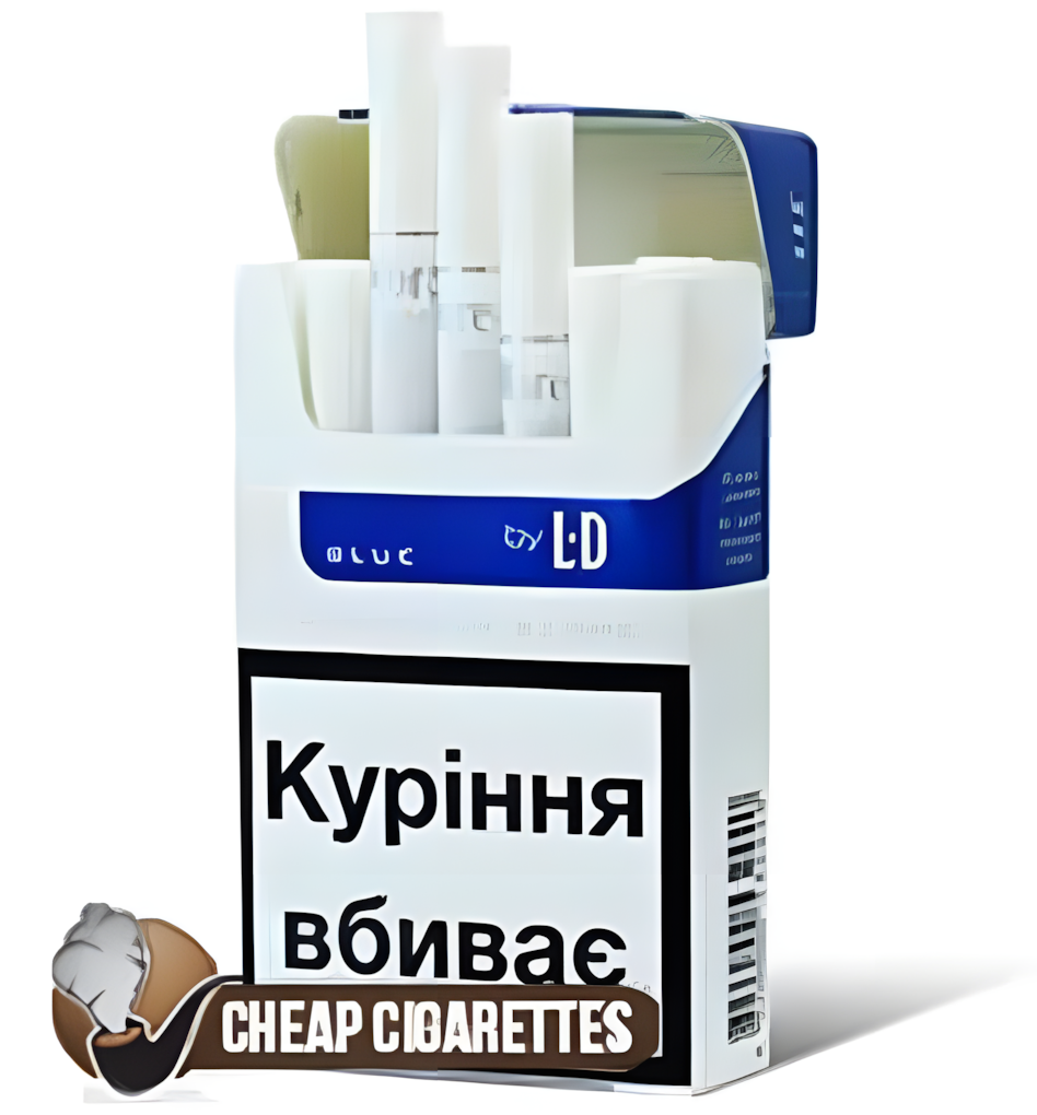 More Blue King Size cigarettes, 20-stick hinge-lid box, front view
