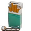 Newport Menthol Red 100's cigarettes, 20-stick hinge-lid box, single pack front view