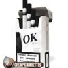 OK Black King Size cigarettes, 20-stick hinge-lid box, single pack front view