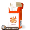 Pall Mall Amber King Size cigarettes, 20-stick hinge-lid box, front view