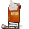 Pall Mall Amber Slims cigarettes, 20-stick flip-top box, front view