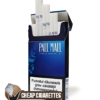 Pall Mall Blue Slims cigarettes, 20-stick hinge-lid box, front view