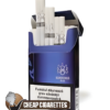 Pall Mall Nanokings Blue Slims cigarettes, 20-stick flip-top box, front view