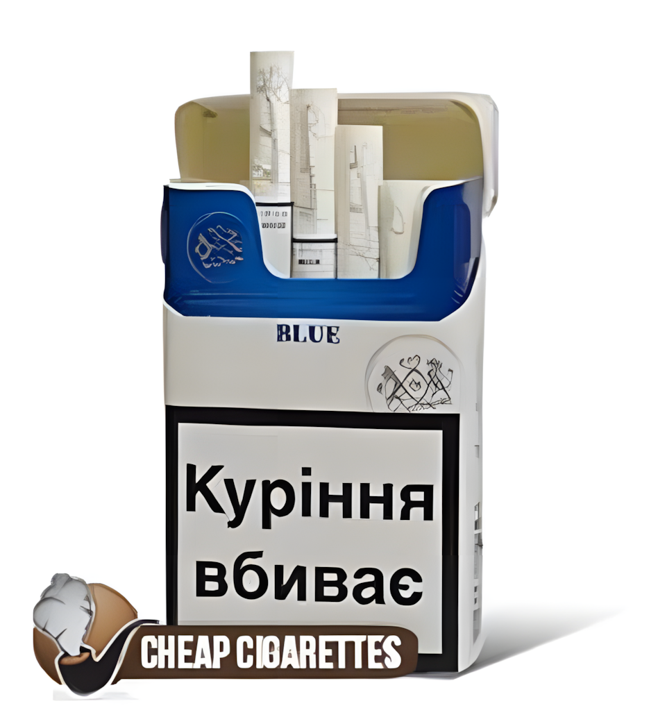 Philip Morris Blue King Size cigarettes, 20-stick box, single pack front view