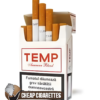 Temp Red King Size cigarettes, 20-stick hinge-lid box, front view