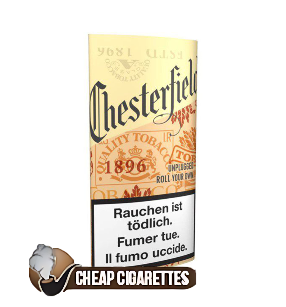 Chesterfield Unplugged rolling tobacco, 25 g resealable pouch, front view