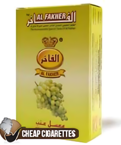 Al Fakher Grape Flavour hookah tobacco, 250 g pouch, front view of the box