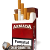 Armada Red King Size cigarettes, 20-stick hinge-lid box, front view
