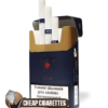 Atis Dark Blue King Size cigarettes, 20-stick hinge-lid box, front view