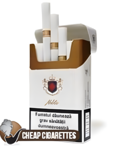 Atis Noble White King Size cigarettes, 20-stick hinge-lid box, front view