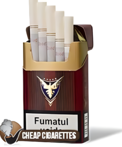 Blood Blue King Size cigarettes, 20-stick hinge-lid box, front view