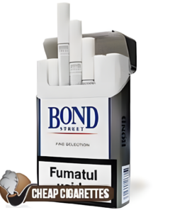 Bond Street Fine Selection King Size cigarettes, 20-stick hinge-lid box, single pack front view