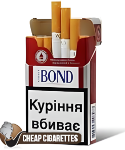 Bond Street Red Selection King Size cigarettes, 20-stick hinge-lid box, front view