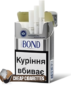 Bond Street Silver Selection King Size cigarettes, 20-stick hinge-lid box, front view