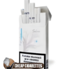 Bond Street Silver Super Slims cigarettes, 20-stick superslim box, front view
