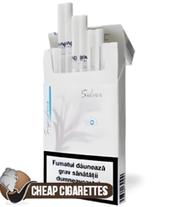 Bond Street Silver Super Slims cigarettes, 20-stick superslim box, front view