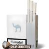 Camel White King Size cigarettes, 20-stick cellophane-wrapped box, front view