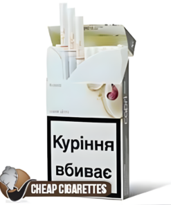 Capri Bianco Super Slims cigarettes, 20-stick box, single pack front view