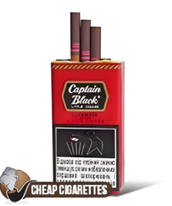 Captain Black Cherise 100's cigarettes, 20-stick hinge-lid box, single pack front view