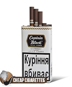 Captain Black Classic Red 100's cigarettes, 20-stick hinge-lid box, front view