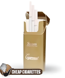 Cigaronne Classic Gold Slims cigarettes, 20-stick hinge-lid box, front view