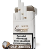 Cigaronne Exclusive Mini White Compact cigarettes, 20-stick box, front view of one pack