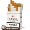 Classic Silver King Size cigarettes, 20-stick hinge-lid box, front view
