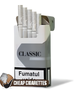Classic Silver QS Compact cigarettes, 20-stick box, front view