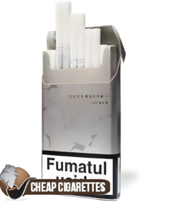 Davidoff Silver Super Slims cigarettes, 20-stick hinge-lid box, front view