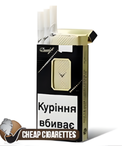 Davidoff Up Black Slims cigarettes, 20-stick octagonal box, front view