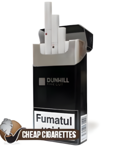 Dunhill Fine Cut Black Compact cigarettes, 20-stick box, front view
