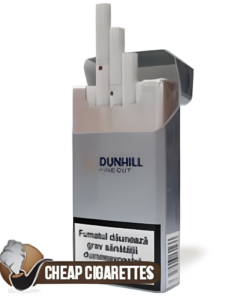 Dunhill Fine Cut Blue King Size cigarettes, 20-stick hinge-lid box, front view