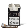 Esse Nano Black Slims cigarettes, 20-stick hinge-lid box, front view of the sealed pack