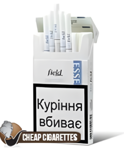 Esse Field Super Slims cigarettes, carton of 10 packs of 20, flip-top box, front view