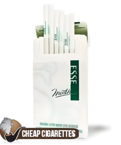 Esse Menthol Silver Super Slims cigarettes, 20-stick flip-top pack, front view