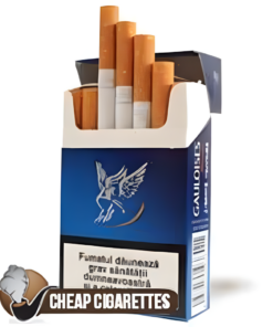 Gauloises Blondes Blue King Size cigarettes, 20-stick hinge-lid box, front view