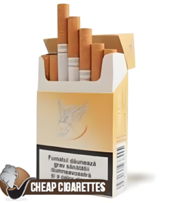 Gauloises Blondes Cream King Size cigarettes, 20-stick hinge-lid box, front view