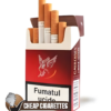 Gauloises Blondes Red King Size cigarettes, 20-stick flip-top box, single pack front view