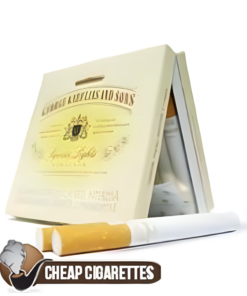 George Karelia and Sons Smoother Taste Blue King Size cigarettes, 20-stick box, front view