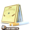 George Karelia and Sons Superior Virginia King Size cigarettes, 20-stick box, front view