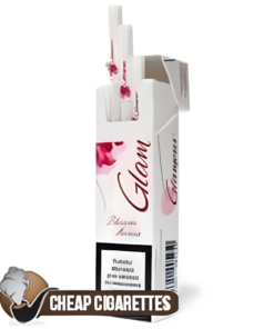Glamour Blossom Aroma Super Slims cigarettes, 20-stick slim box, single pack front view